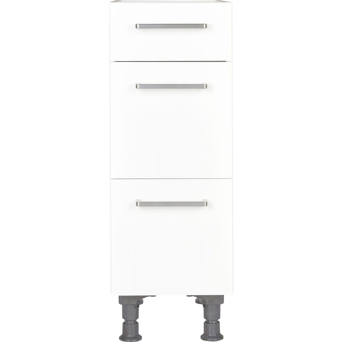 nobilia Küchen-Unterschrank UA30, Alpinweiß 30cm mit 1 Schublade und 2 Auszügen