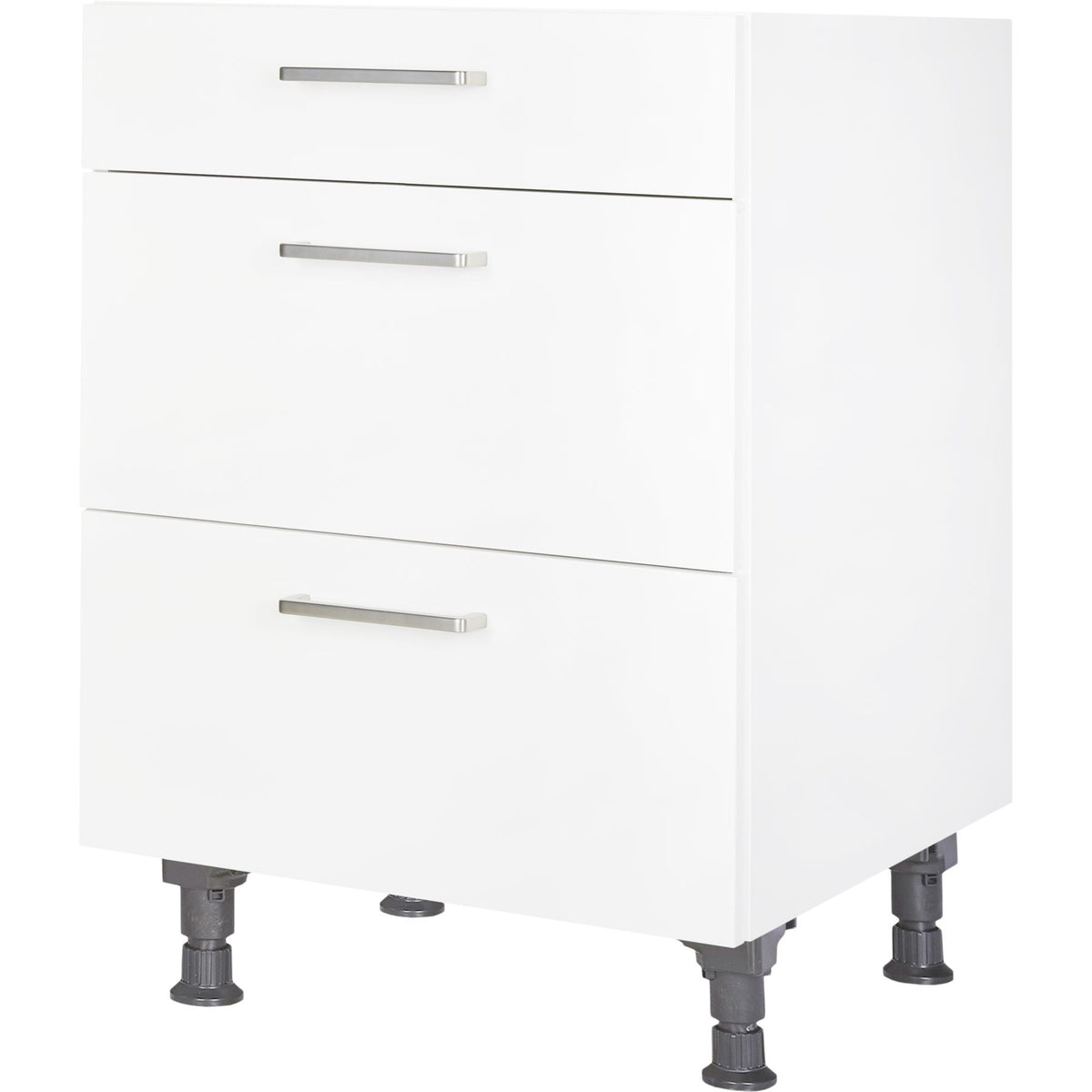 nobilia Küchen-Unterschrank UA60, Alpinweiß 60cm mit 1 Schublade, 2 Auszüge