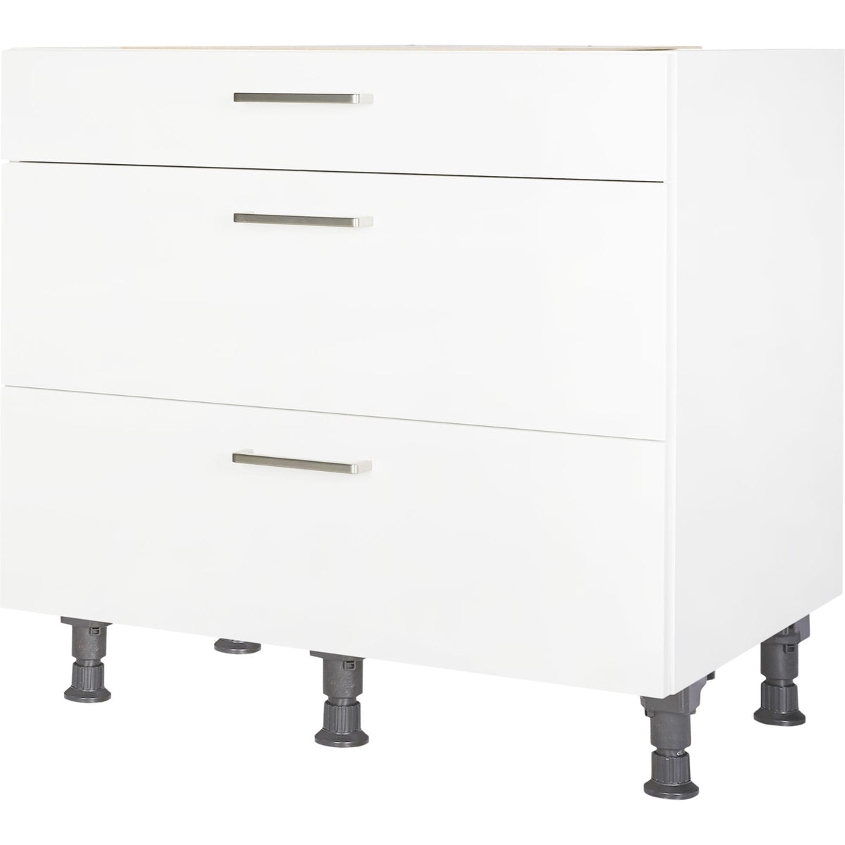 nobilia Küchen-Unterschrank UA90, Alpinweiß 90cm mit 1 Schublade, 2 Auszüge_22024