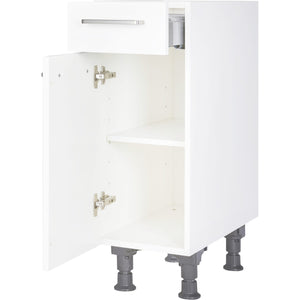 nobilia Küchen-Unterschrank US30  Weiß mit Schublade 30cm, 1 Einlegeboden, Anschlag links