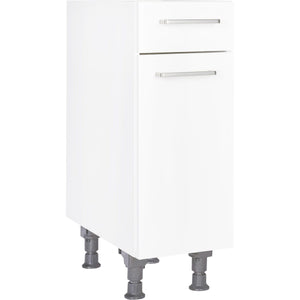 nobilia Küchen-Unterschrank US30  Weiß mit Schublade 30cm, 1 Einlegeboden, Rechtsanschlag