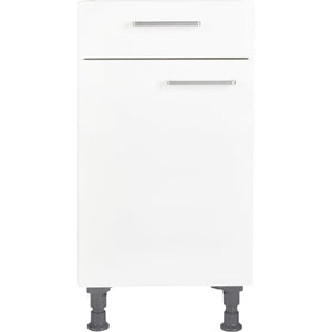 nobilia Küchen-Unterschrank US45  Weiß mit Schublade 45cm, 1 Einlegeboden, links
