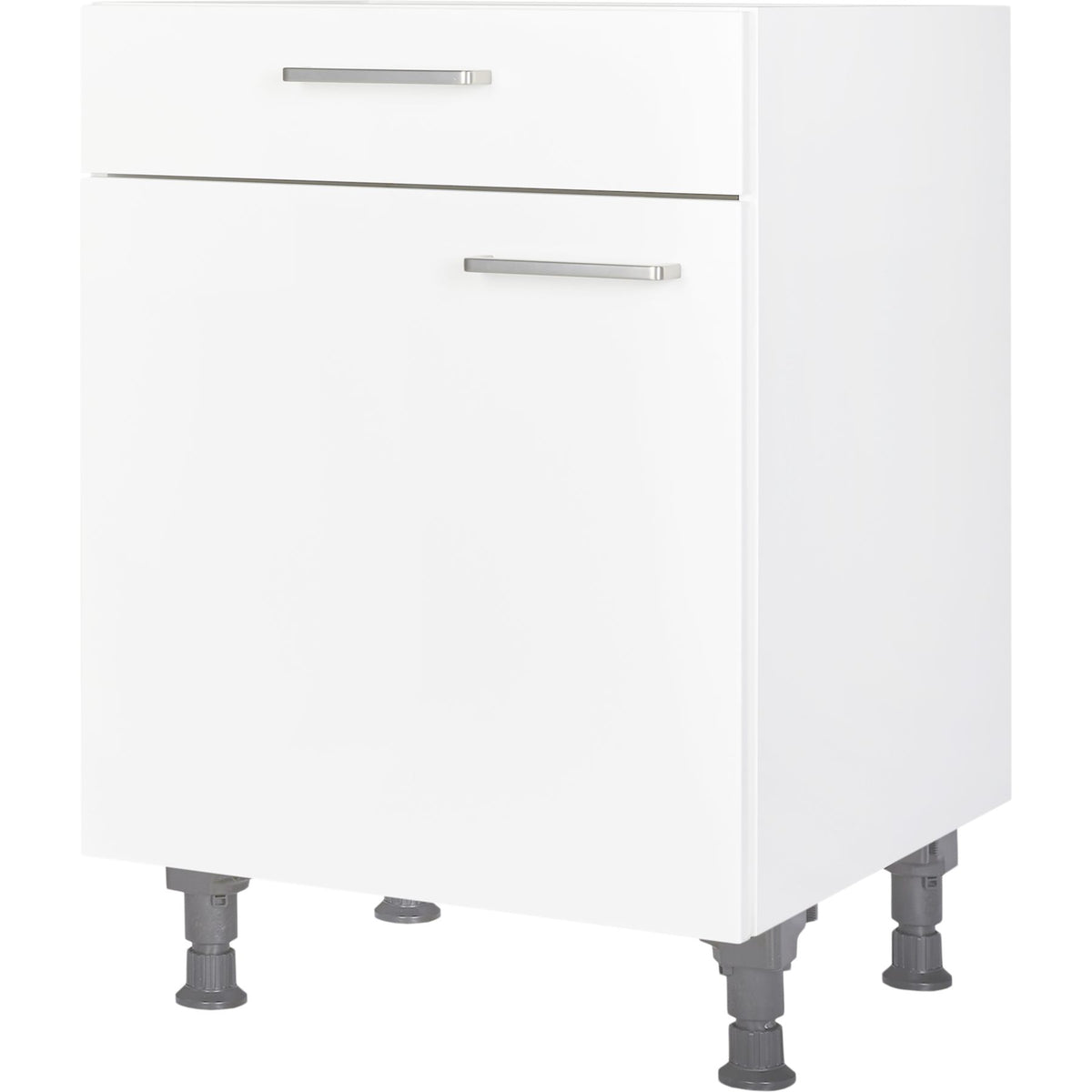 nobilia Küchen-Unterschrank US60  Weiß mit Schublade 60cm, 1 Einlegeboden, Linksanschlag
