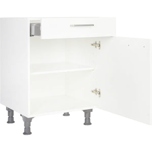 nobilia Küchen-Unterschrank US60  Weiß mit Schublade 60cm, 1 Einlegeboden, Rechtsanschlag