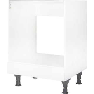 nobilia Oven Cabinet Built-in Oven Cabinet Cooker Cabinet with Drawer 60cm Base Cabinet for Oven in Alpine White - Metal handle stainless steel finish | 263