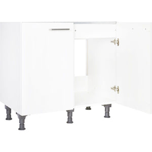 nobilia Spülen- Unterschrank SPUD90 mit 2 Türen in 90cm Breite, für Einbauspüle Alpinweiß