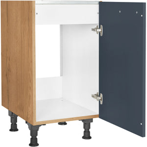 nobilia Spülenschrank SPUD45 45 cm Dunkel Blau Fjordblau Ultra Matt 966 Easytouch 945