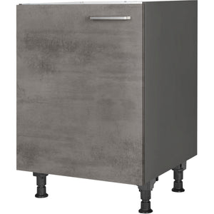nobilia Spülenschrank SPUD60 60 cm Beton Schiefergrau Dunkel Anthrazit 889 Riva 371
