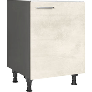 nobilia Spülenschrank SPUD60 60 cm Weiss Beton Grau Beige 891 Riva 371