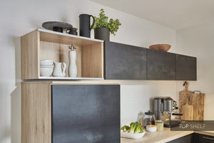 nobilia U-Küche Speed 288 Schwarzbeton / 123 Eiche Virginia 245 x 255 x 245 cm Küche konfigurierbar mit Elektrogeräten Detail