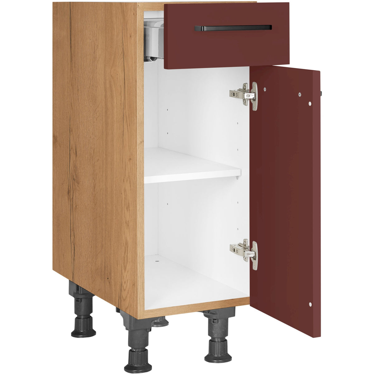 nobilia Unterschrank US30 30 cm Dunkel Rot Rostrot Ultra Matt 963 Easytouch 945