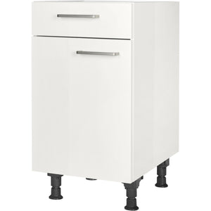 nobilia Unterschrank US45 45 cm Alpin Weiss Hoch Glanz 503 Flash 648