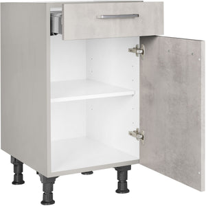 nobilia Unterschrank US45 45 cm Beton Grau Hellgrau Anthrazit 892 Riva 371