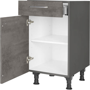 nobilia Unterschrank US45 45 cm Beton Schiefergrau Dunkel Anthrazit 889 Riva 371