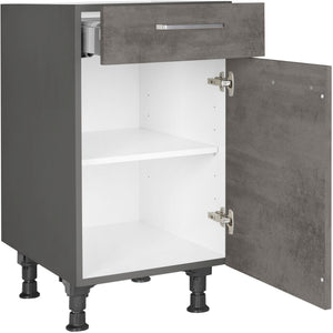 nobilia Unterschrank US45 45 cm Beton Schiefergrau Dunkel Anthrazit 889 Riva 371