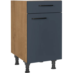 nobilia Unterschrank US45 45 cm Dunkel Blau Fjordblau Ultra Matt 966 Easytouch 945