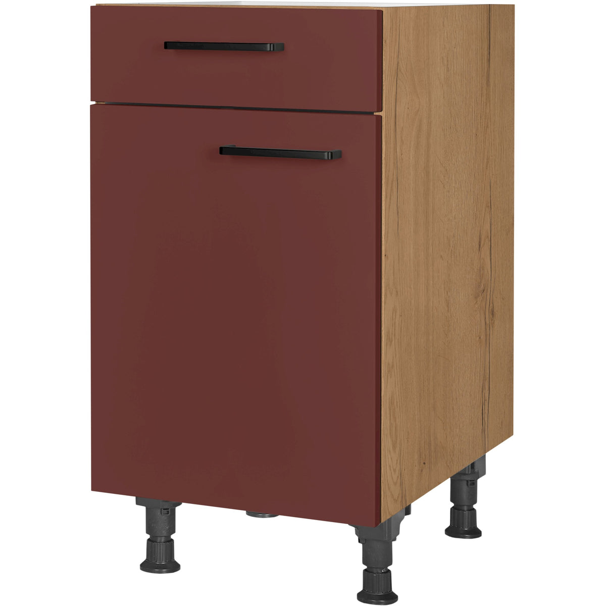 nobilia Unterschrank US45 45 cm Dunkel Rot Rostrot Ultra Matt 963 Easytouch 945