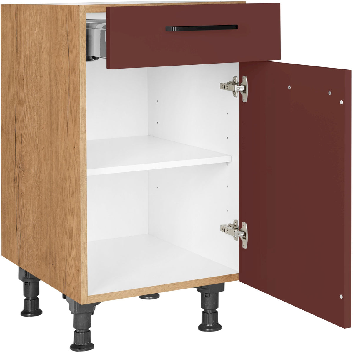nobilia Unterschrank US45 45 cm Dunkel Rot Rostrot Ultra Matt 963 Easytouch 945
