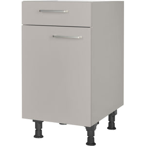 nobilia Unterschrank US45 45 cm Hellgrau Stein grau super matt 341 Touch 317