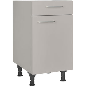 nobilia Unterschrank US45 45 cm Hellgrau Stein grau super matt 341 Touch 317