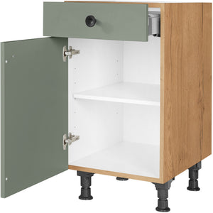 nobilia Unterschrank US45 45 cm Schilf Grün matt 776 Cascada 684
