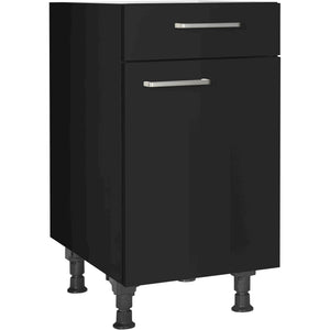 nobilia Unterschrank US45 45 cm Schwarz super matt 340 Touch 317