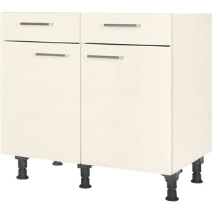 nobilia Unterschrank US90 90 cm Beige Magnolia super matt 336 Touch 317