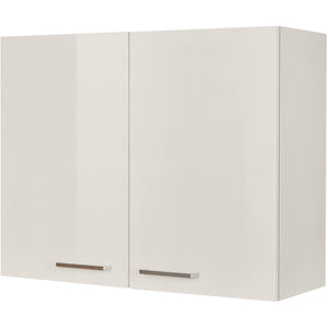 nobilia Wandschrank W90 1 90 cm Hell Grau Seiden grau Hoch Glanz 455 Flash 648