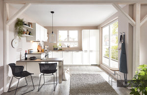 nobilia Winkelküche Eckküche Nordic 782 Lack Weiss matt 345x290 cm konfigurierbar mit E-Geräten