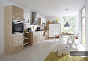 nobilia Winkelküche Eckküche Riva 893 Eiche San Remo Nachbildung 420 x 180 cm konfigurierbar mit Elektrogeräten