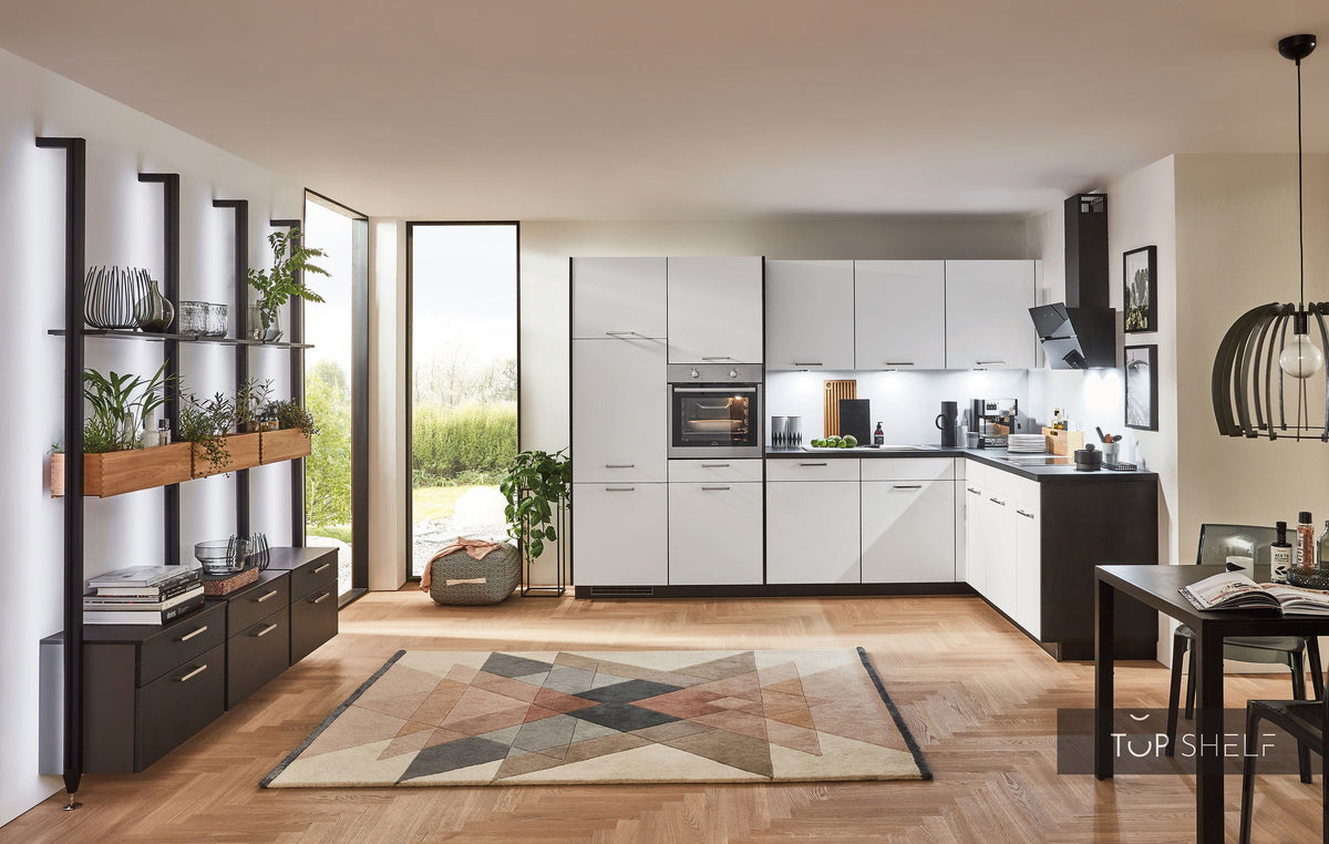 nobilia Winkelküche Eckküche Speed 244 Alpinweiss 310 x 250 cm konfigurierbar mit E-Geräten