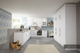 nobilia cocina en esquina Sylt 847 laca blanco alpino mate 310x250+180cm configurable - - sin electrodomésticos / no