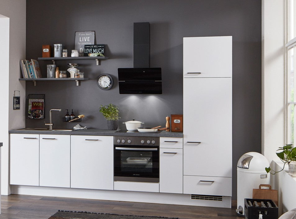 nobilia elements Küche Kiel 300 cm Dekor Touch 332 Beton Schiefergrau