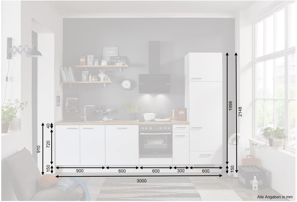 nobilia elements Küche Kiel 300cm Maße