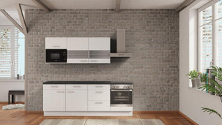 nobilia Keuken Neumünster 240 cm Online Kopen Beton Leisteengrijs met Kookplaat