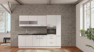 nobilia keukenzeil Böblingen 270 cm wit mat beton leisteengrijs --