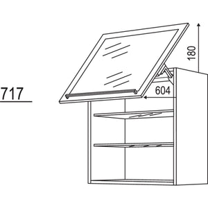 Nobilia Wandschrank Schwingklappe WKSG60-1 33586