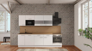 nobilia kitchen Bocholt 285 cm alpine white matte kitchen affordable oak Sierra