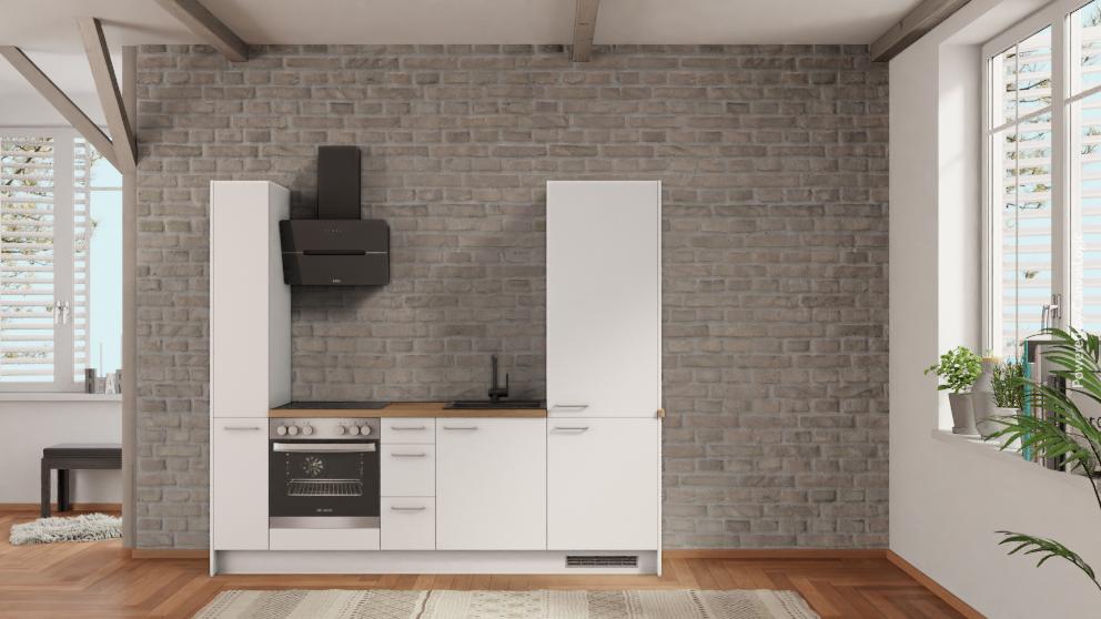nobilia Küchenzeile Zwickau 240 cm Weiß modern  Eiche Provence mit preisen