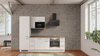 nobilia Cuisine Friedrichshafen 270 cm blanc alpin mat chêne Provence acheter pas cher directement à l'usine