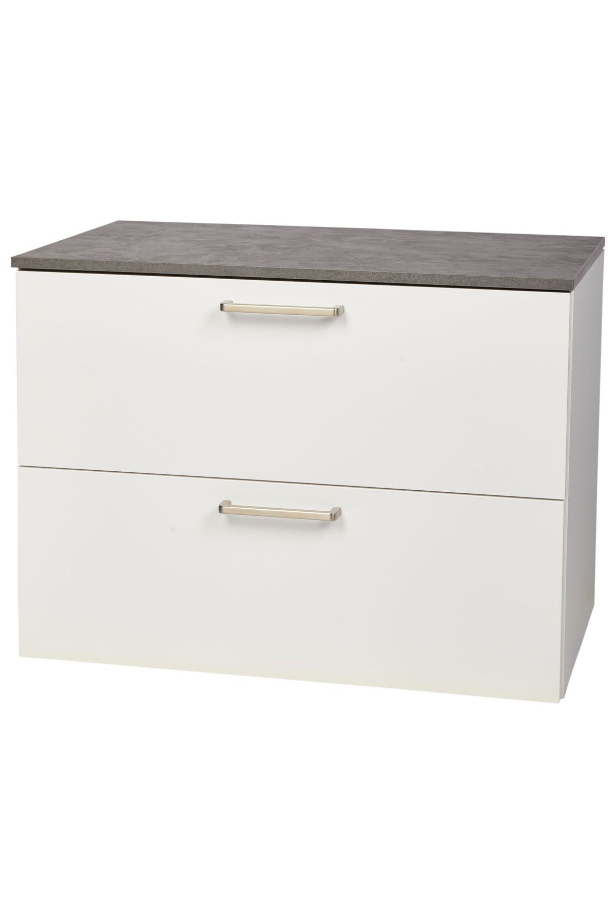 nobilia Waschtischunterschrank Badezimmer Waschbeckenunterschrank 2 Schubladen 60cm 80cm Weiß Waschbeckenunterschrank nobilia 