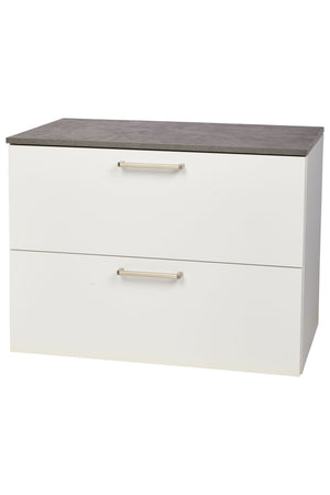nobilia Waschtischunterschrank Badezimmer Waschbeckenunterschrank 2 Schubladen 60cm 80cm Weiß Waschbeckenunterschrank nobilia 