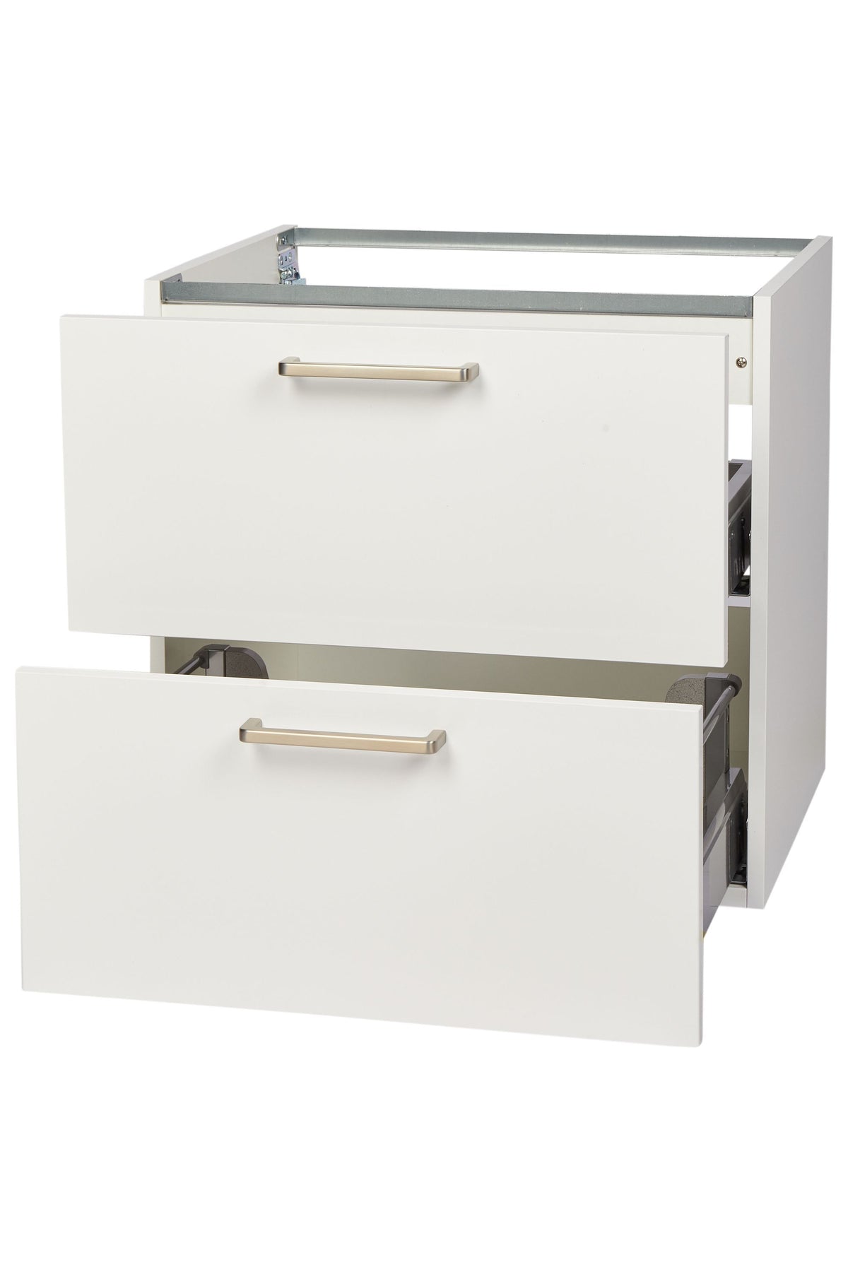 nobilia Waschtischunterschrank Badezimmer-Waschtischschrank 2 Auszüge Schubladen 60cm 80cm Waschbeckenunterschrank Waschbeckenunterschrank nobilia 