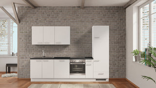 nobilia complete keuken Bielefeld 300 cm online kopen beton leisteengrijs met elektrische apparaten